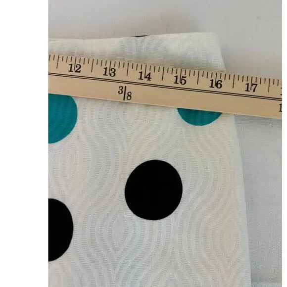 Talbots Pencil Knee Length White Green Polka Dot Skirt Sz 8 Cotton Old Money - Picture 5 of 10